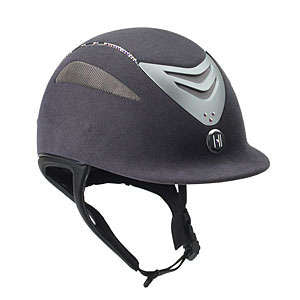 One K Suede Swarovski Helmet Grey/Aurora